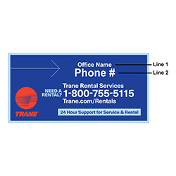 TRANE RENTAL SERVICES STICKER